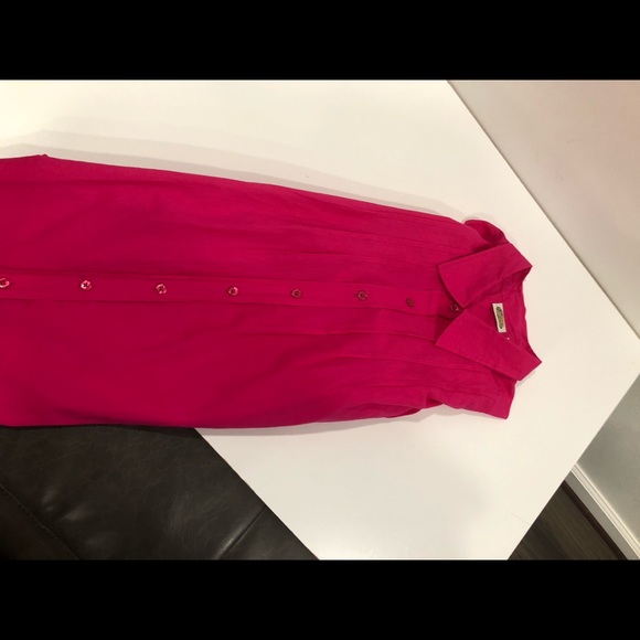 Women’s pink Collection ETC pleated button down long sleeve shirt size XL - Picture 4 of 5